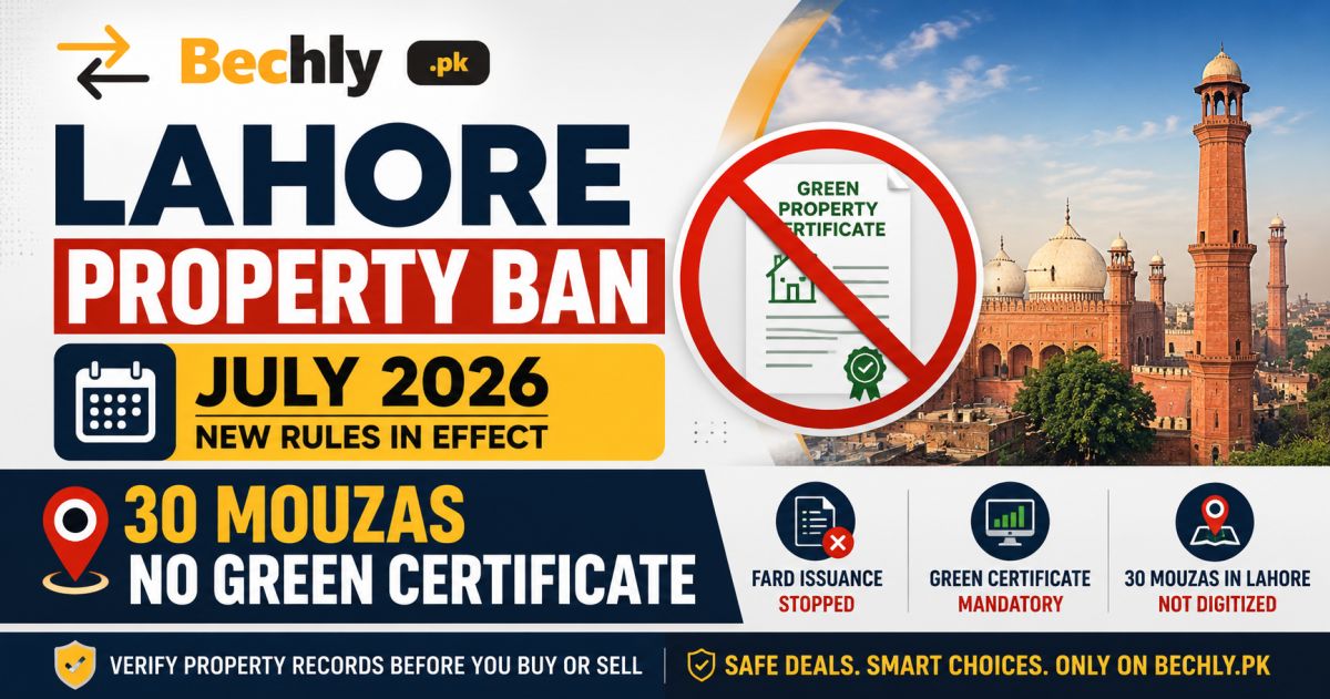 Lahore Property Ban July 2026 – 30 Mouzas No Green Certificate