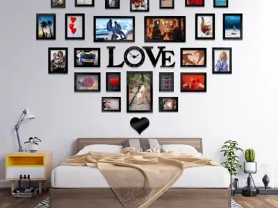 Love Wall Clock with Heart Design for Home Decor - photo 1