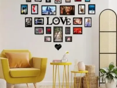 Love Wall Clock with Heart Design for Home Decor - photo 2
