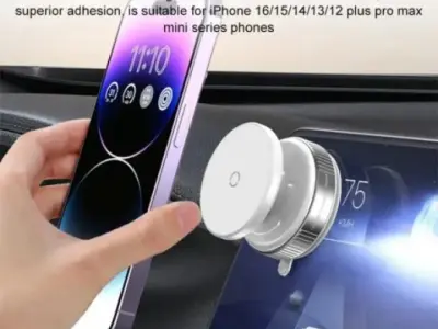 Magnetic Car Phone Holder - 360° Rotating Dashboard Mount, Universal Compatibili - photo 1