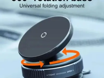 Magnetic Car Phone Holder - 360° Rotating Dashboard Mount, Universal Compatibili - photo 4
