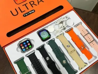 Ultra Smart Watch Combo Kit - 7-in-1 Interchangeable Straps, Fitness Tracking & - photo 2