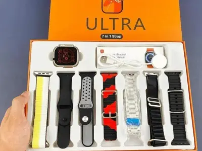 Ultra Smart Watch Combo Kit - 7-in-1 Interchangeable Straps, Fitness Tracking & - photo 3
