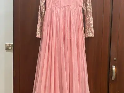 Long mexi from ethnc light pink colour small size - photo 2