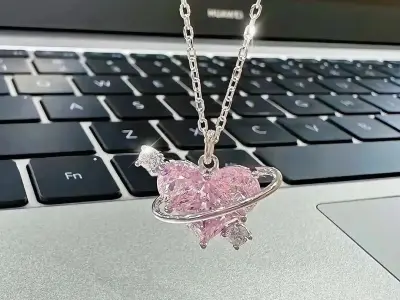 Silver plated and necklace for women - photo 1