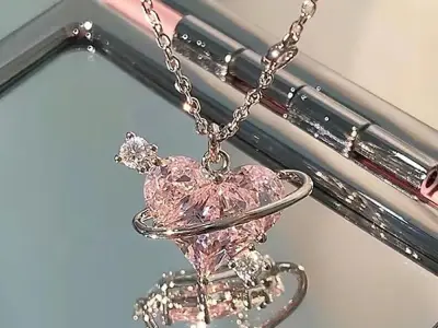 Silver plated and necklace for women - photo 4
