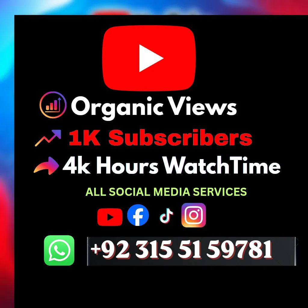 YOUTUBE SUBSCRIBERS & 4000 WATCHTIME HOURS
