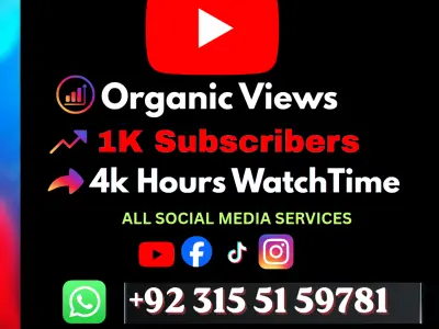 YOUTUBE SUBSCRIBERS & 4000 WATCHTIME HOURS