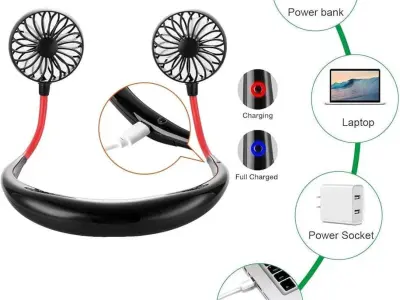 Portable Foldable Neck Fan – Powerful Hands-Free Cooling Fan | Rec
 - photo 2