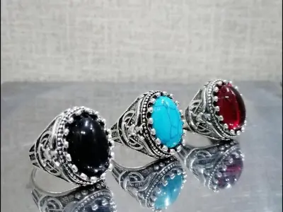 Turkish - inspired Men,s ring Set of three - photo 2