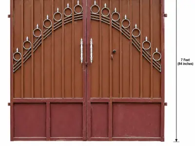 7x7 Feet Iron Main Gate – Used – For Sale - photo 3