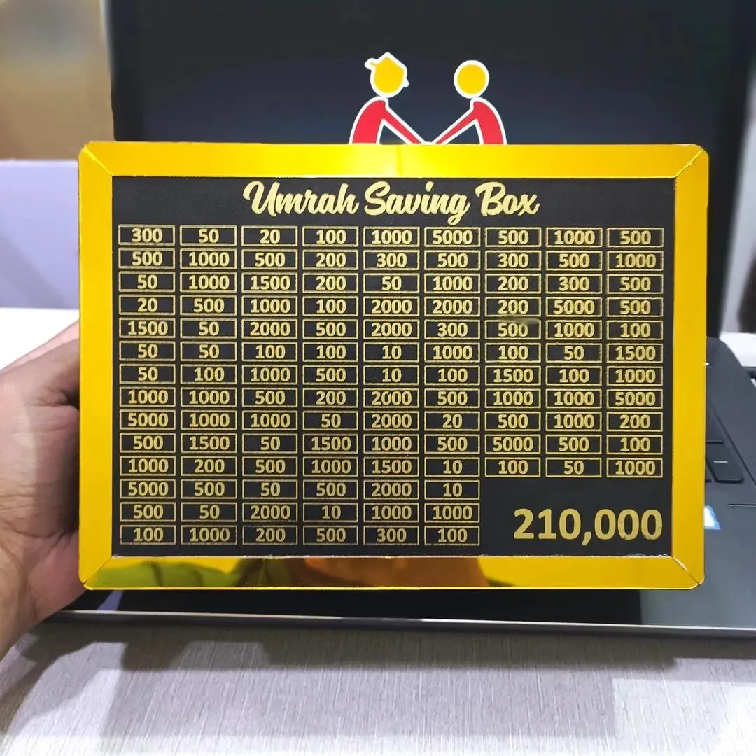 Umrah savings box golden black wood 210 k