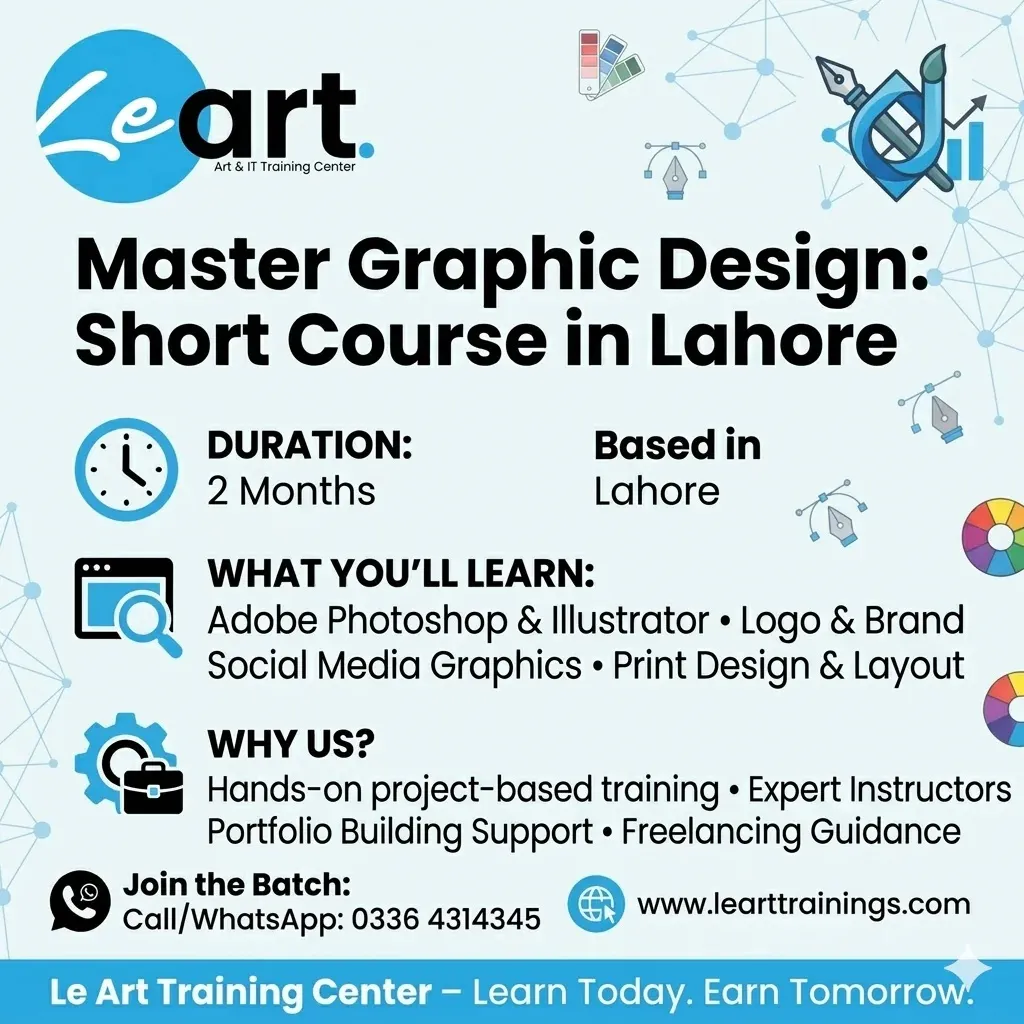 
Short Graphic Design: Master Photoshop & Figma in Lahore
