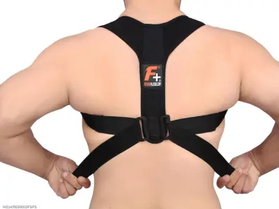 Black nylon posture corrector belt for back support - photo 1