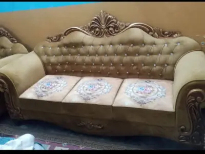 Slightly use sofa and table set - photo 1