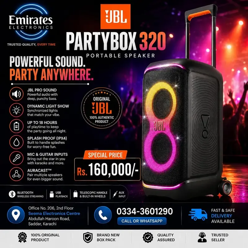 JBL PartyBox 320 Portable Bluetooth Party Speaker | Original