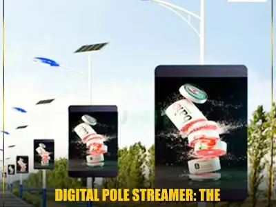 Pole Streamer Screens Media Display / Video walls / smd screens