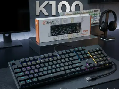 Powe E Family K100 Wired Mechanical Rgb Gaming Keyboard - photo 2