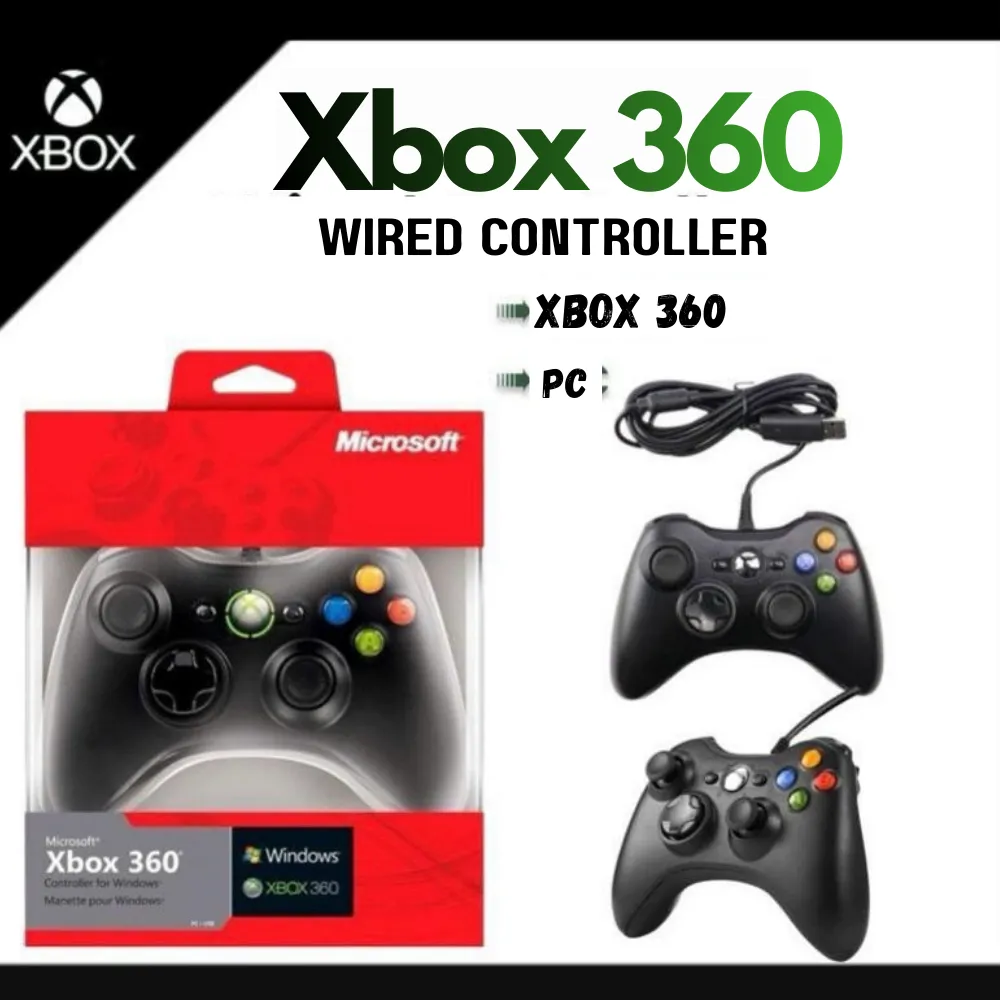 Xbox 360 Wired Controller for PC & Xbox 360 Slim - Dual Vibration