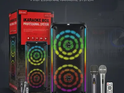 KBroad KYS-1912 professional karaoke speaker |Dual 8 inch | RGB lights - photo 5