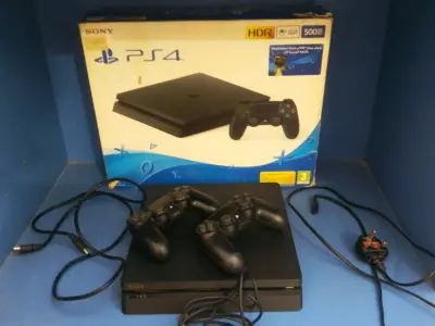 Playstation 4 slim 500gb with original box and accessories sealed and non jailbr