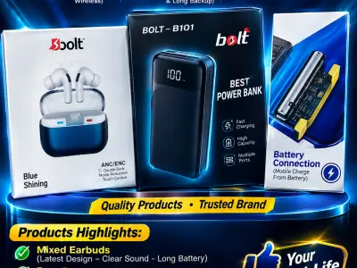 All mobil Accessories power Bank lead ear buds 70 ward fast adopter - photo 1