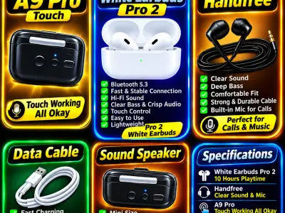All mobil Accessories power Bank lead ear buds 70 ward fast adopter - photo 2
