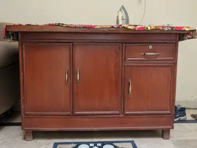 Wooden Iron Stand with Storage Cabinet for Sale in Lahore - photo 1