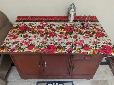 Wooden Iron Stand with Storage Cabinet for Sale in Lahore - photo 2