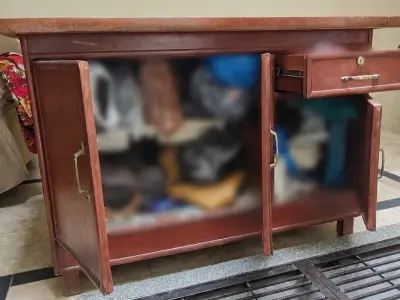 Wooden Iron Stand with Storage Cabinet for Sale in Lahore - photo 6