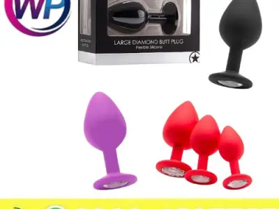 New Elegant Diamond Silicone Anal Plug Large In Karachi - 03001597757