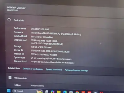 Lenovo ThinkPad P53 Workstation Laptop | i7 9th Gen | NVIDIA T2000 🎮 - photo 2
