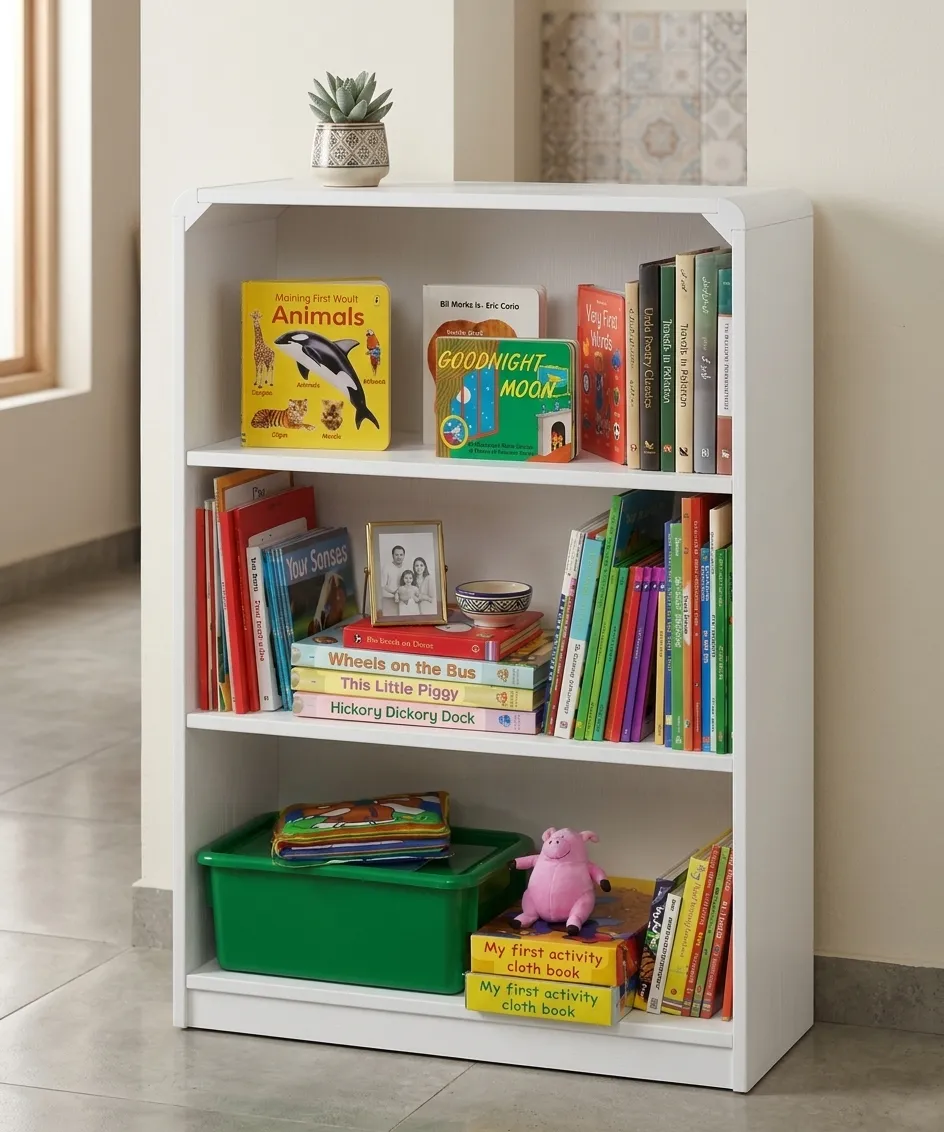 White Wooden Multipurpose Storage Rack | Bookshelf, Toy & Decoration Rack