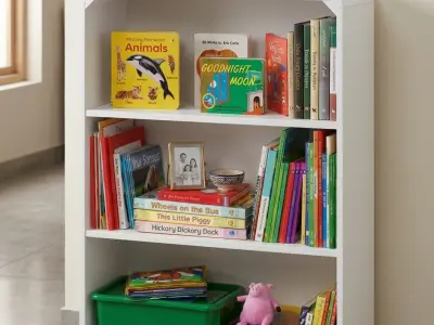 White Wooden Multipurpose Storage Rack | Bookshelf, Toy & Decoration Rack