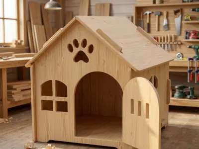 Wooden Pet House Home | Dog & Cat House | Comfortable Pet Shelter - photo 1