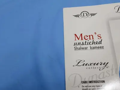🔥 Premium Blue Wash & Wear Suit for Men | Elegant & Stylish Unstitched Suit - photo 2