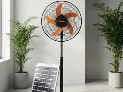 Solar Standing Fan with Solar Panel Kit - photo 3
