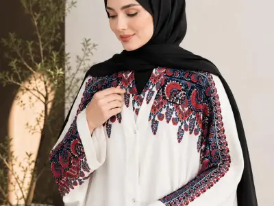 Georgette Printed Classic Abaya - photo 1