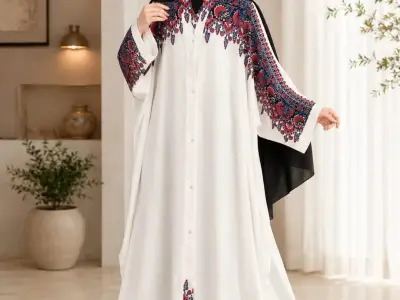 Georgette Printed Classic Abaya - photo 2