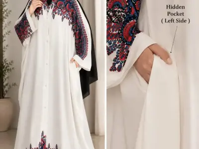 Georgette Printed Classic Abaya - photo 3