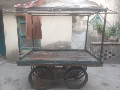 Wooden Handcart لکڑی کی ریڑھی with Roof 03456781906 , 03263853060 - photo 1