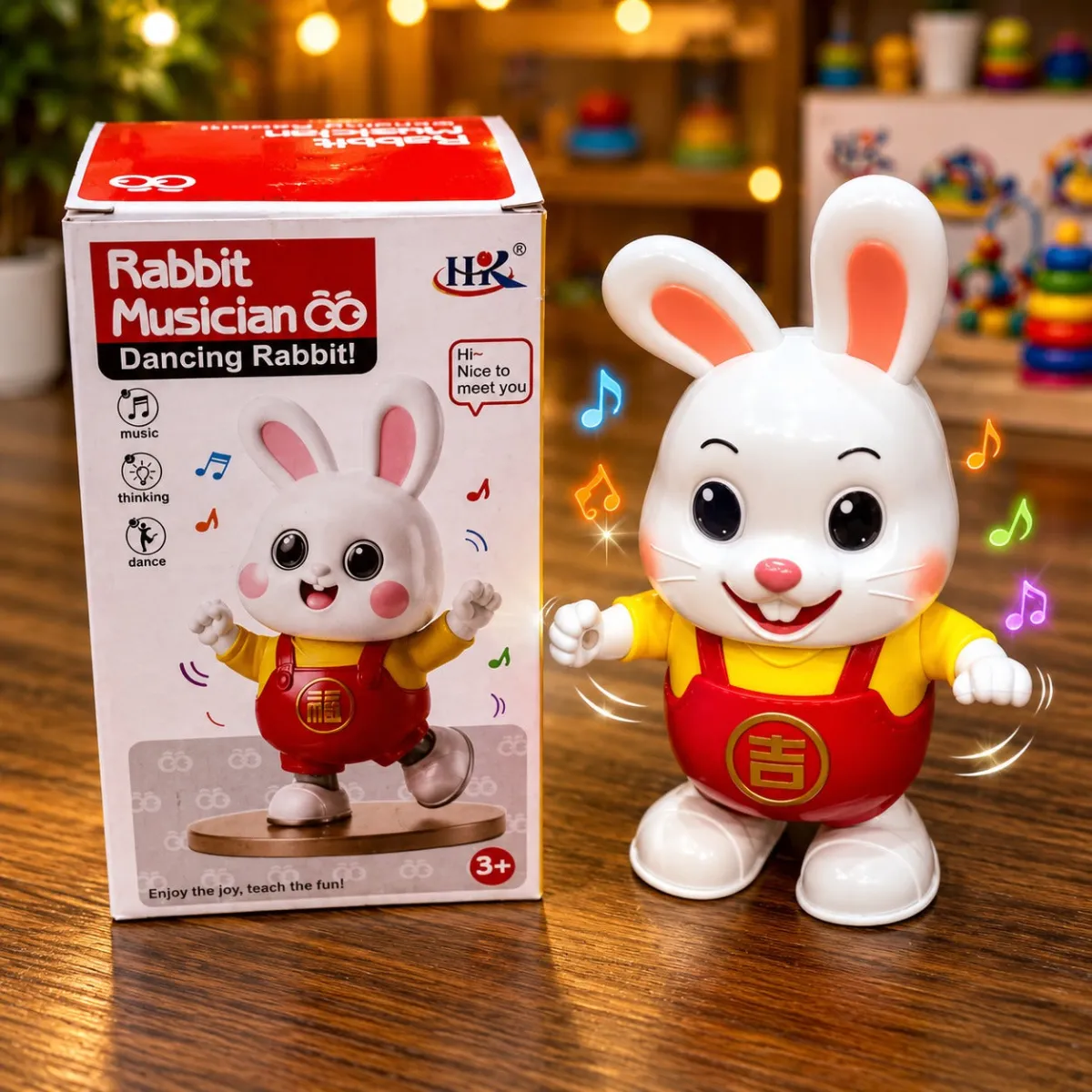 Rabbit Musician Dancing Rabbit Toy with Music, Lights Dance (3+)
