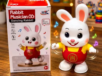 Rabbit Musician Dancing Rabbit Toy with Music, Lights Dance (3+)
