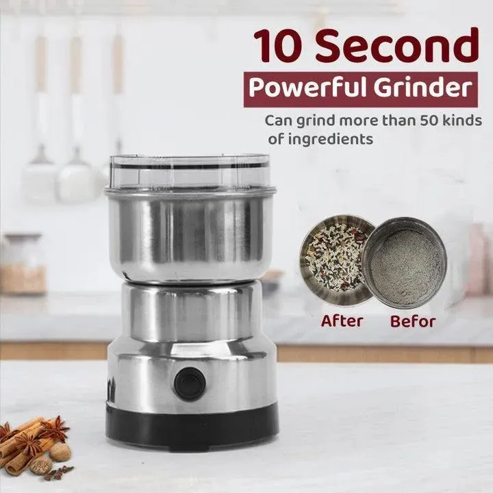 Electric Spice Grinder Stainless Steel | 10 Second Powerful Spice Grinder | Dry