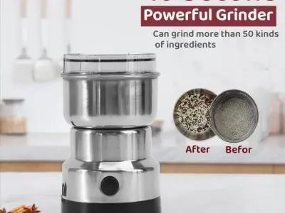 Electric Spice Grinder Stainless Steel | 10 Second Powerful Spice Grinder | Dry - photo 1