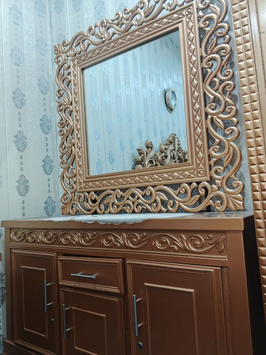 Golden luxury dressing table.
