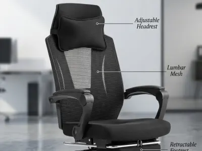 Brand New Ergonomic Office Chair | Mesh | Adjustable - photo 1