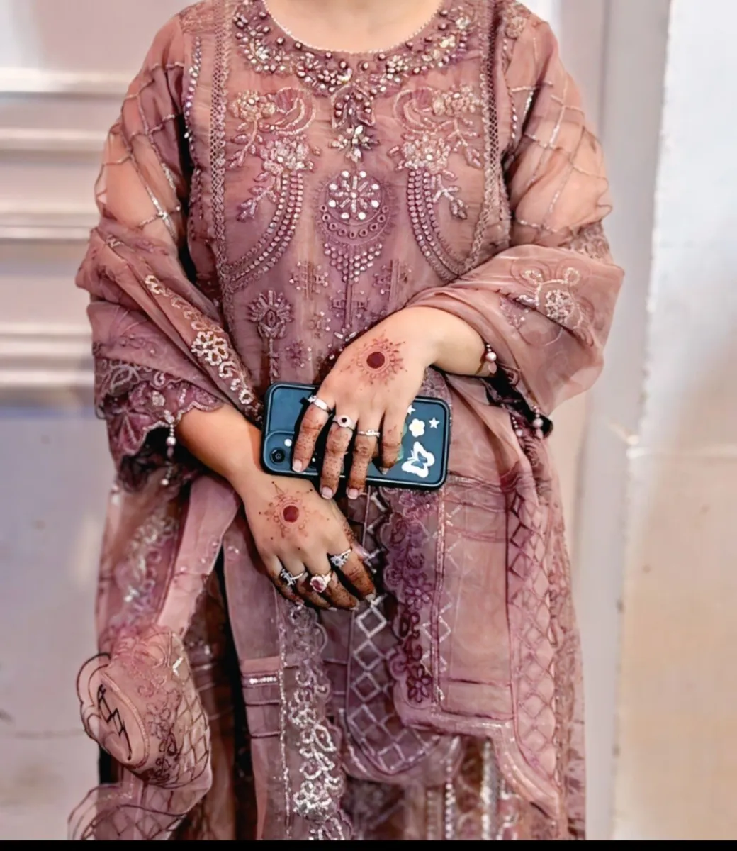 3 pc embroided dress