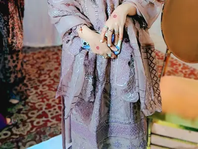 3 pc embroided dress - photo 3