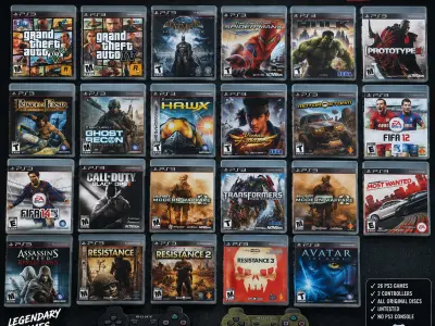 🔥 PS3 MEGA GAME COLLECTION – 26 ORIGINAL GAMES + 2 CONTROLLERS 🎮 | GTA, COD, B - photo 2